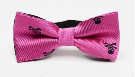 Kinder Stoff Fliege pink Totenkopf Motiv bow tie